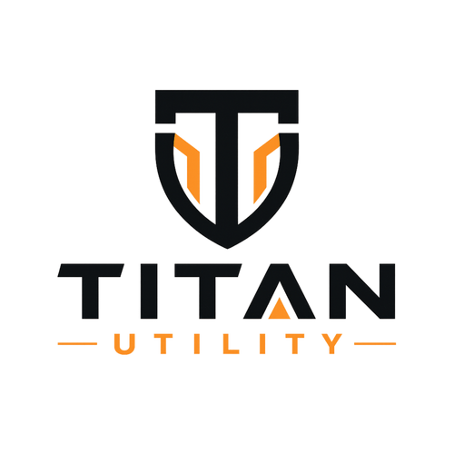 Titan Utility logo with a black and orange design on a white background